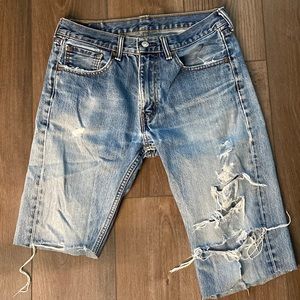 Levis Vintage 505's DIY cutoffs
